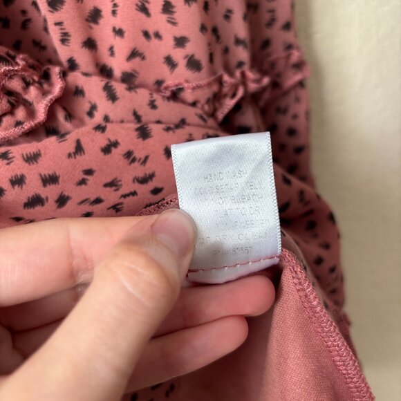 A Beautiful Soul Dot Printed Ruffle Trim Flattering Mini Dress - Picture 9 of 11